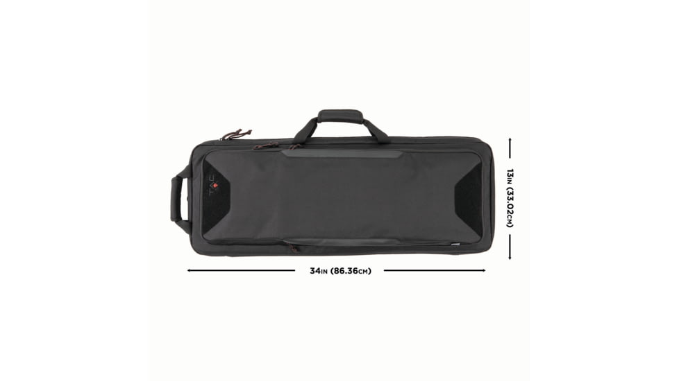 Tac-Six 34in Lockable Cohort Vertical Tactical Gun Case, Backpack Straps &amp; Conceal Carry Pocket, Black, 10824