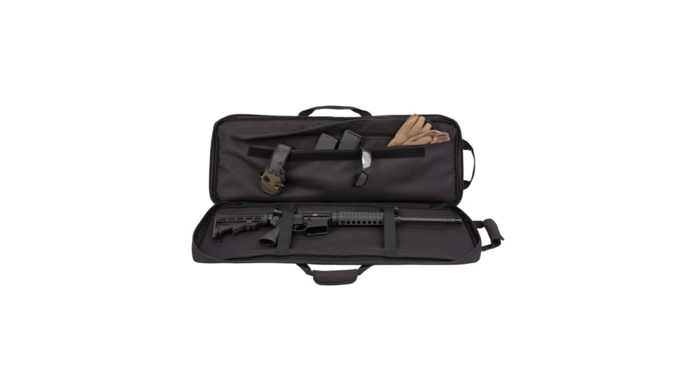 Tac-Six 34in Lockable Cohort Vertical Tactical Gun Case, Backpack Straps &amp; Conceal Carry Pocket, Black, 10824