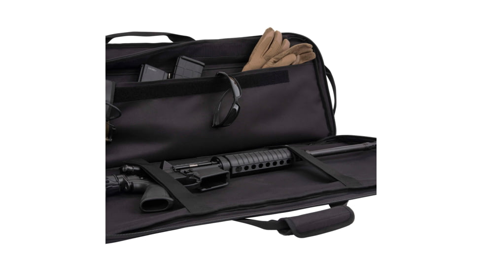 Tac-Six 34in Lockable Cohort Vertical Tactical Gun Case, Backpack Straps &amp; Conceal Carry Pocket, Black, 10824