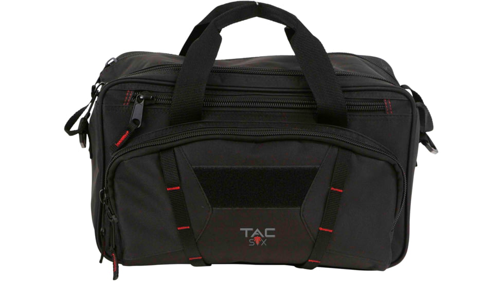Tac-Six Pride6 Tactical Sporter Range Bag, Black/Red, 15in, 8247