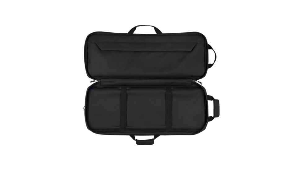 Tac-Six Tac-Six Polyester Ghost Vertical Tactical Gun Case w/Backpack Straps and Pocket, Lockable, Zipper, 34in Long, Stitched Webbing Handle, Padded Lining, Black, 10831