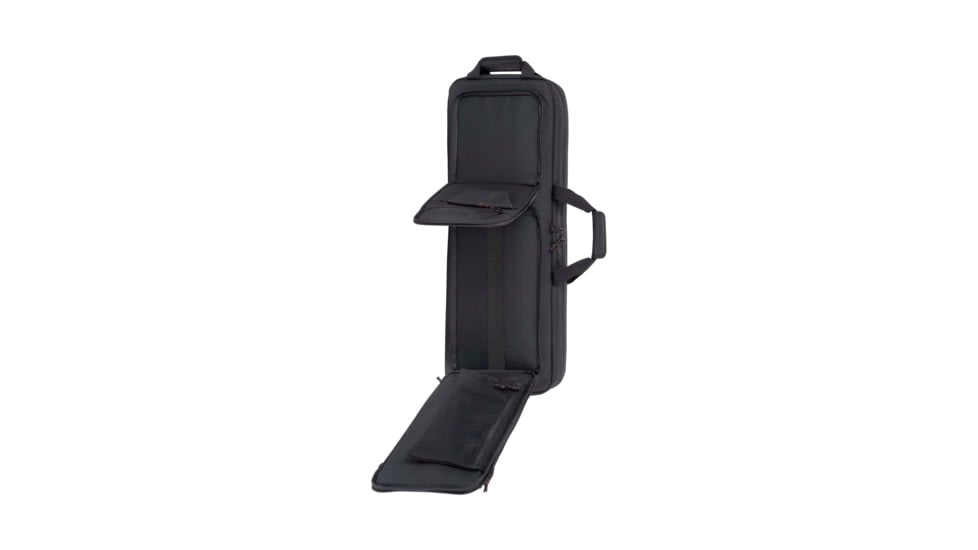 Tac-Six Tac-Six Polyester Ghost Vertical Tactical Gun Case w/Backpack Straps and Pocket, Lockable, Zipper, 34in Long, Stitched Webbing Handle, Padded Lining, Black, 10831