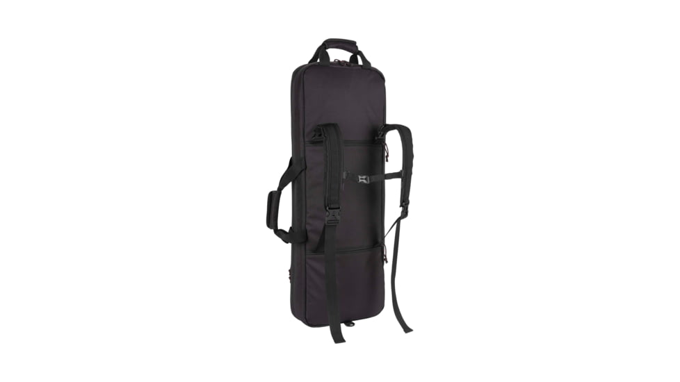 Tac-Six Tac-Six Polyester Ghost Vertical Tactical Gun Case w/Backpack Straps and Pocket, Lockable, Zipper, 34in Long, Stitched Webbing Handle, Padded Lining, Black, 10831