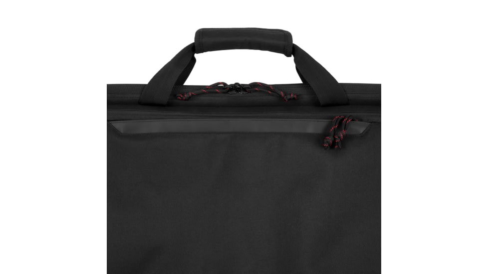 Tac-Six Tac-Six Polyester Ghost Vertical Tactical Gun Case w/Backpack Straps and Pocket, Lockable, Zipper, 34in Long, Stitched Webbing Handle, Padded Lining, Black, 10831