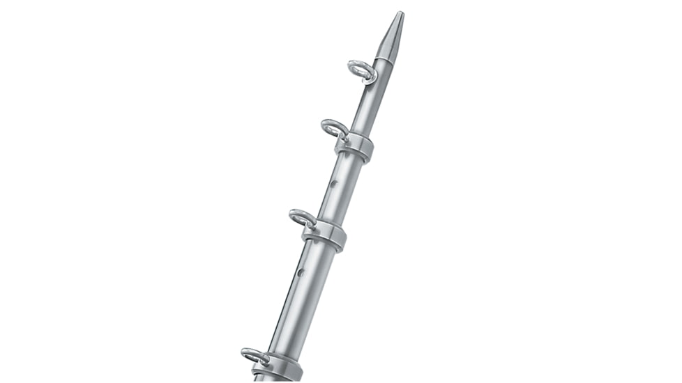 TACO Marine 12' Silver/Silver Center Rigger Pole - 1-1/8" Diameter 58988