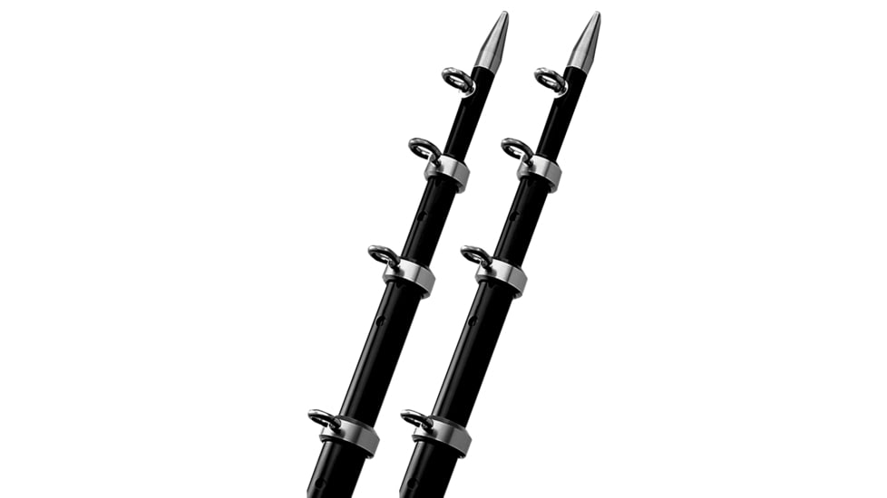 TACO Marine 15' Black/Silver Outrigger Poles - 1-1/8" Diameter 58989