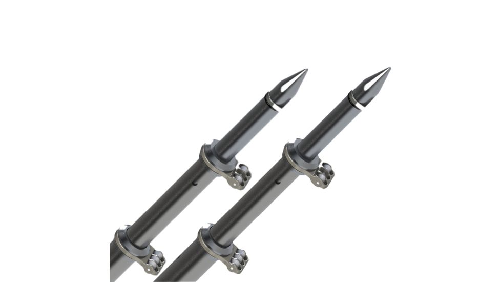 TACO Marine 18' Deluxe Outrigger Poles w/Rollers - Silver/Black 75106
