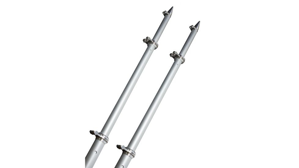 TACO Marine 18' Deluxe Outrigger Poles w/Rollers - Silver/Silver 75105