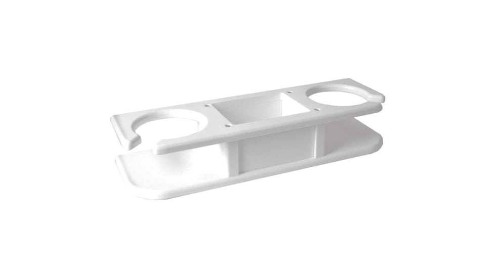 TACO Marine 2-Drink Poly Cup Holder w/"Catch-All" - White 45935