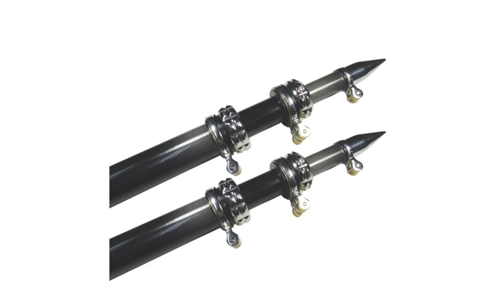 TACO Marine 20' Carbon Fiber Outrigger Poles - Pair - Black 59002