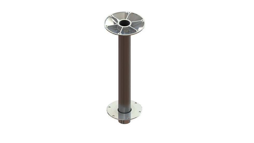 TACO Marine 28.625in High Table Pedestal Post For 3in Base And Support Ribbed, Z76-9271VEL28.63-1