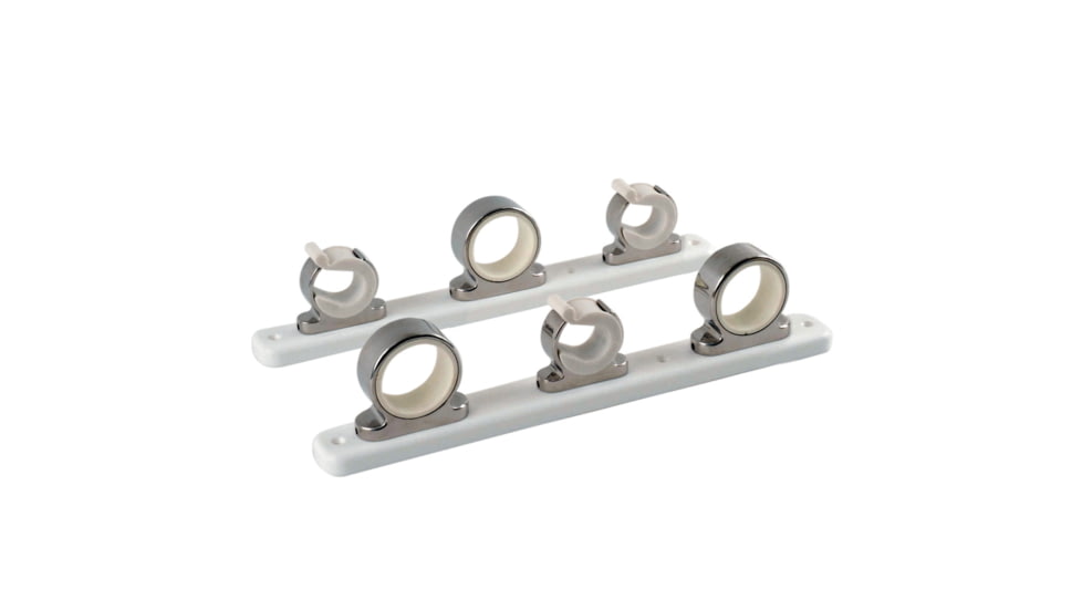 TACO Marine 3-Rod Hanger w/Poly Rack - Polished Stainless Steel 45917