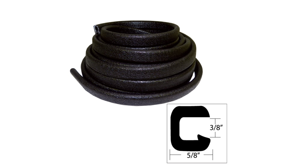 TACO Marine Flexible Vinyl Trim - 3/8" Opening x 5/8"W x 25'L - Black 49553