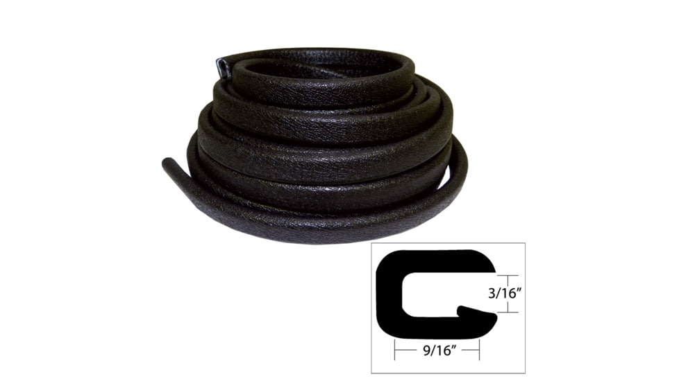 TACO Marine Flexible Vinyl Trim - 5/32" Opening x 9/16"W x 25'L - Black 49549