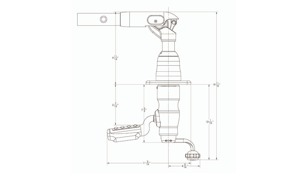 TACO Marine Maine Grand Slam 390 Mount For 1.5in Outrigger, GS-390