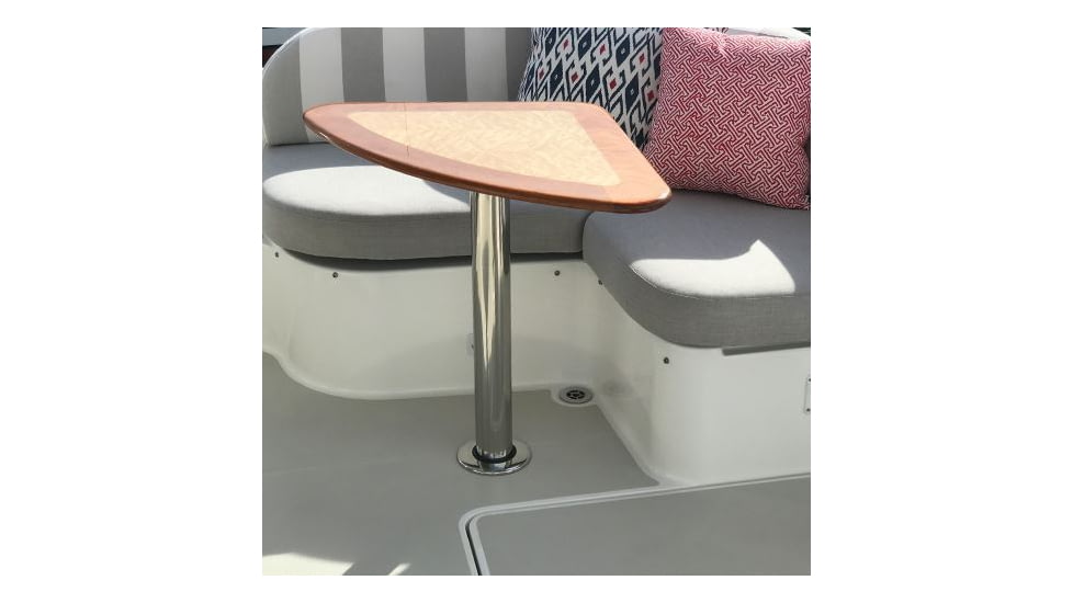 TACO Marine Stainless Steel Flush Mount Pedestal Table Base For 3in Post 8.625in Base, Z10-4097POL