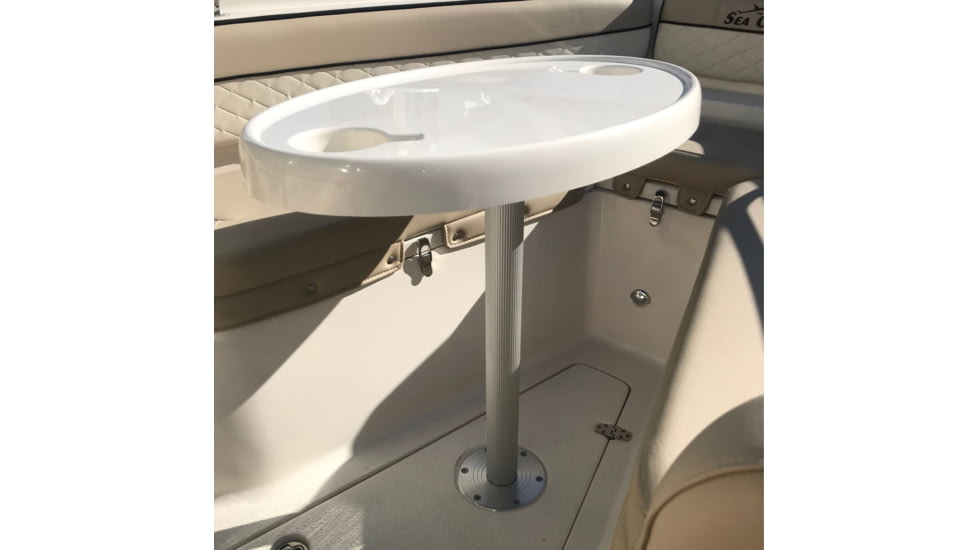 TACO Marine Surface-Mount Pedestal Table Base For 2.375in Post 7.06in Base, Z10-4085BLY60MM