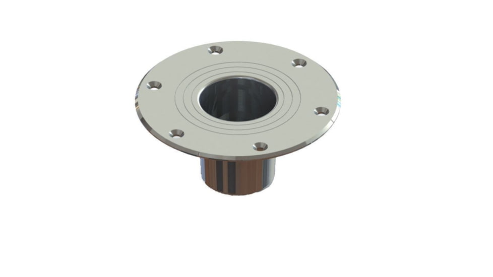 TACO Marine Surface-Mount Pedestal Table Base For 2.375in Post 7.06in Base, Z10-4085BLY60MM