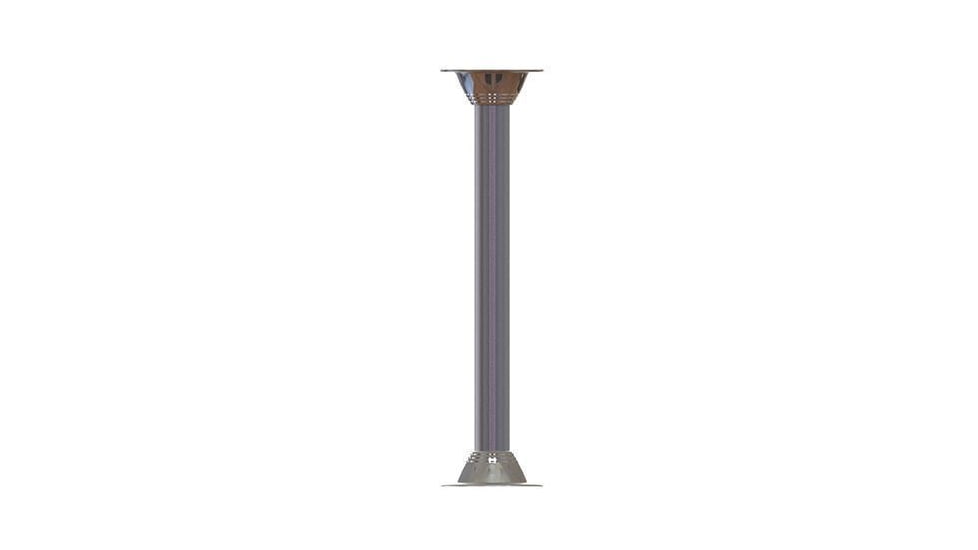 TACO Marine Surface-Mount Pedestal Table Base For 2.375in Post - Base, 7in, Z10-4067BLY60MM