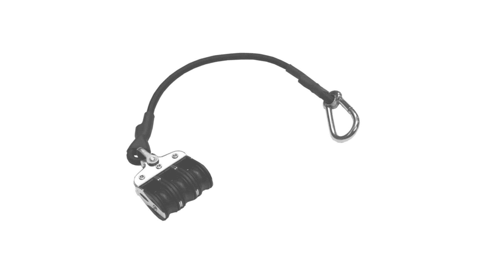 TACO Marine Triple Roller Pulley With Shock Cord 16in, 16in, COK-0043-1
