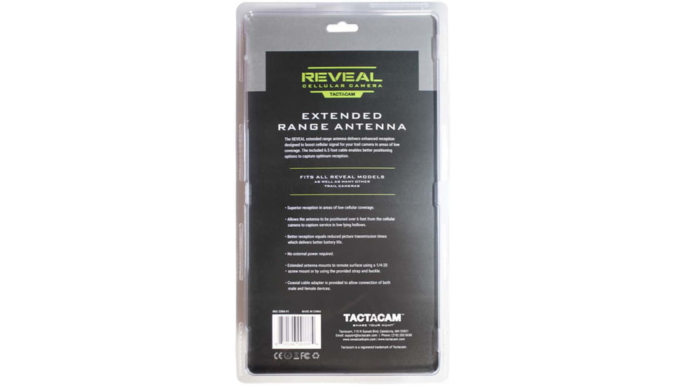 Tactacam Reveal Extended Range Antenna, Black, Handheld, EXTR-V1