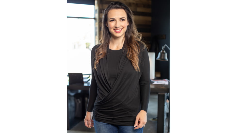 Tactica Classy Concealment Two Piece Top, Black, ExtraSmall, TT-SHR-TST521-BK-XS