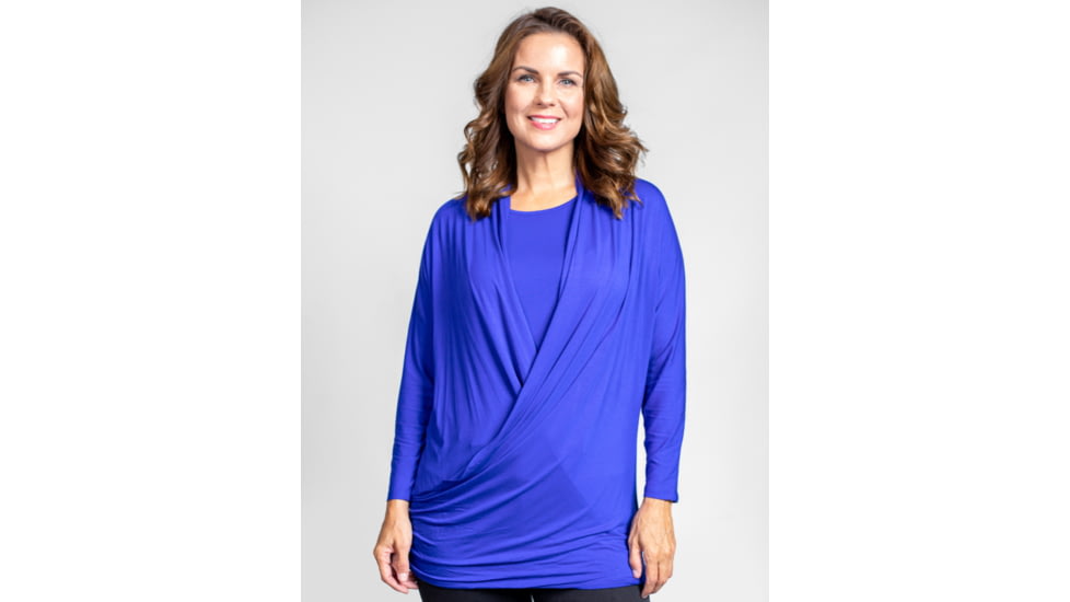 Tactica Classy Concealment Two Piece Top, Blue, ExtraSmall, TT-SHR-TST521-BLU-XS