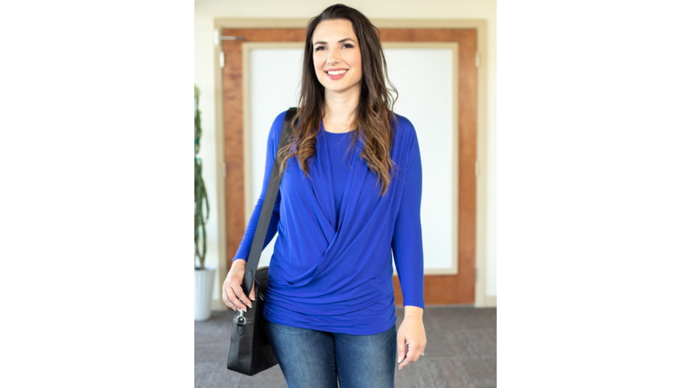 Tactica Classy Concealment Two Piece Top, Blue, ExtraSmall, TT-SHR-TST521-BLU-XS