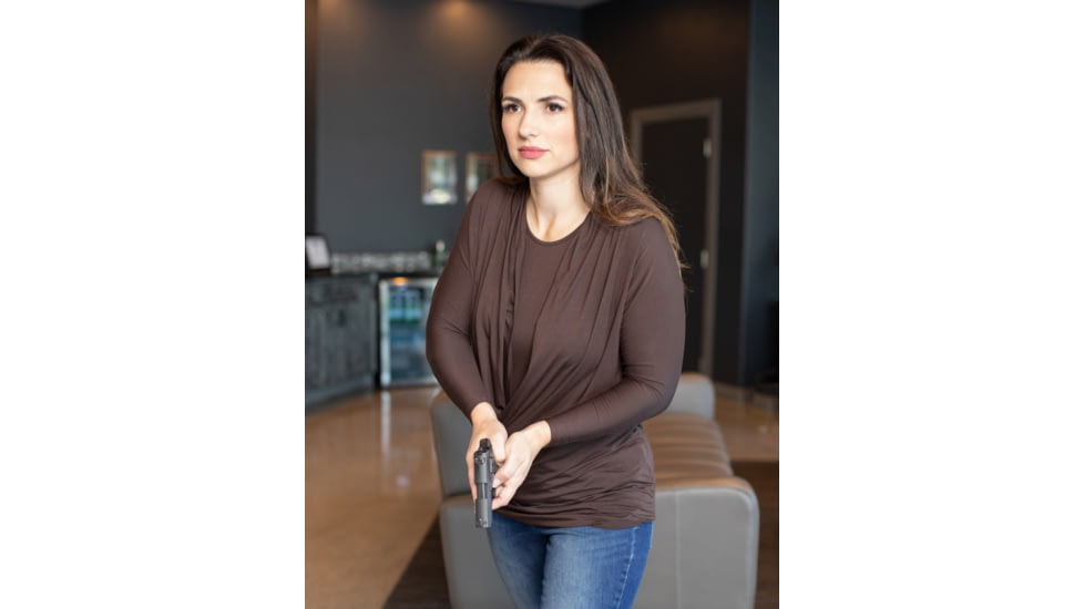 Tactica Classy Concealment Two Piece Top, Brown, ExtraSmall, TT-SHR-TST521-BR-XS