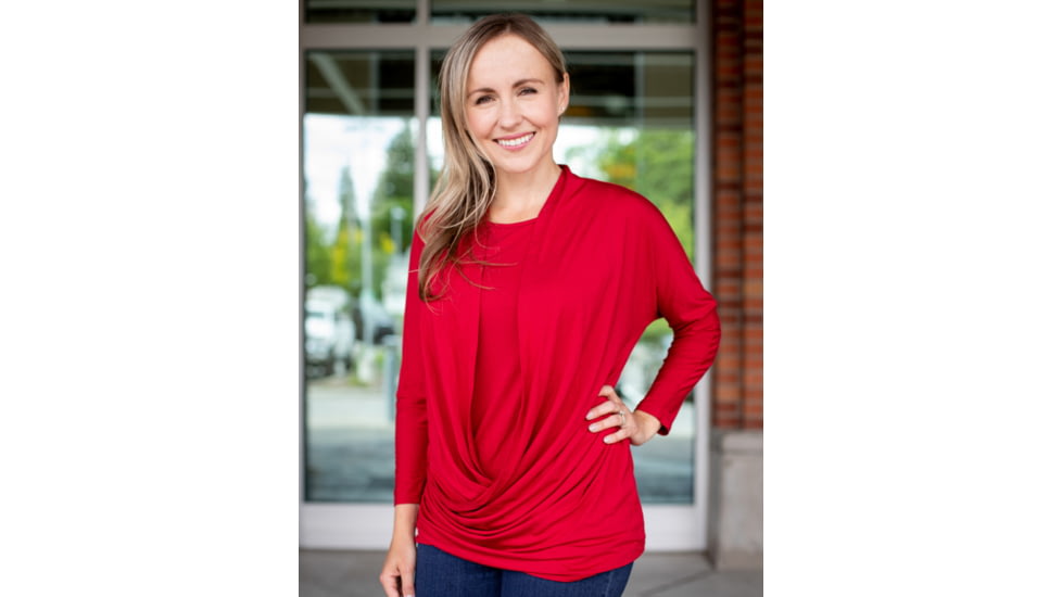 Tactica Classy Concealment Two Piece Top, Wine, XXL, TT-SHR-TST521-WN-XXL
