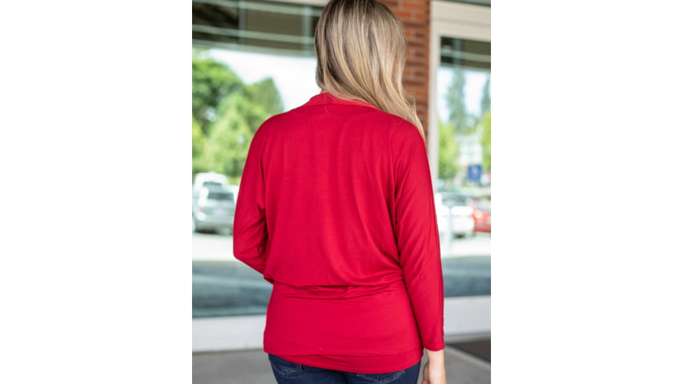 Tactica Classy Concealment Two Piece Top, Wine, XXL, TT-SHR-TST521-WN-XXL