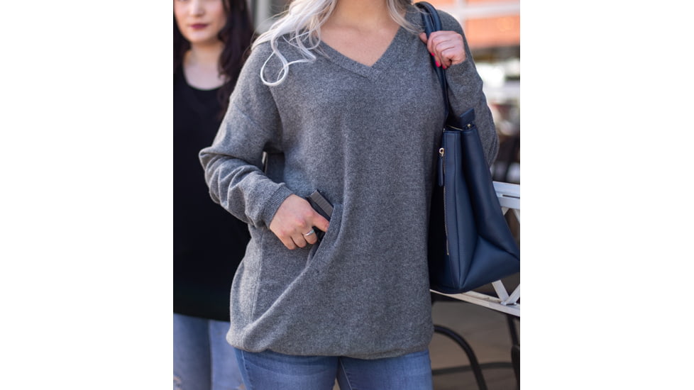 Tactica Concealment Pro Merino Sweater - Womens, Grey, Large, TTSWTR2018M041801SDGYL