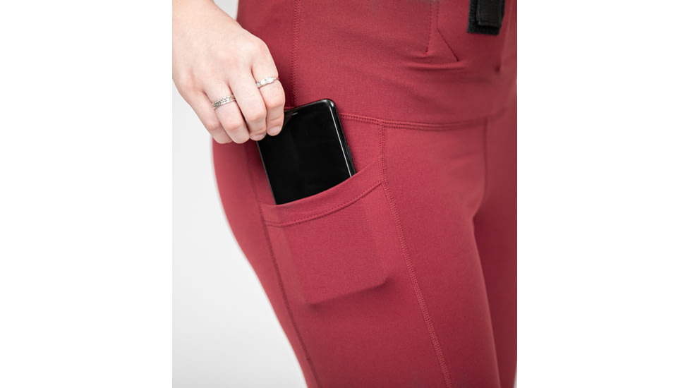 Tactica Defense Fashion Athletic Concealed Carry Leggings, Merlot, 2XL, TT-ATHLGNG-MR-XXL