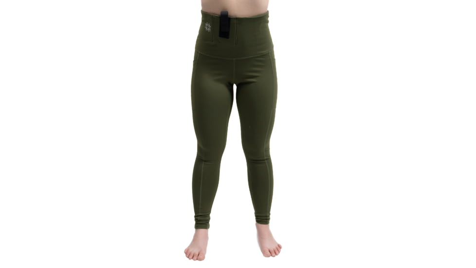 Tactica Defense Fashion Athletic Concealed Carry Leggings, Subcompact, Micro, Green, Large, TT-ATHLGNG-GN-L