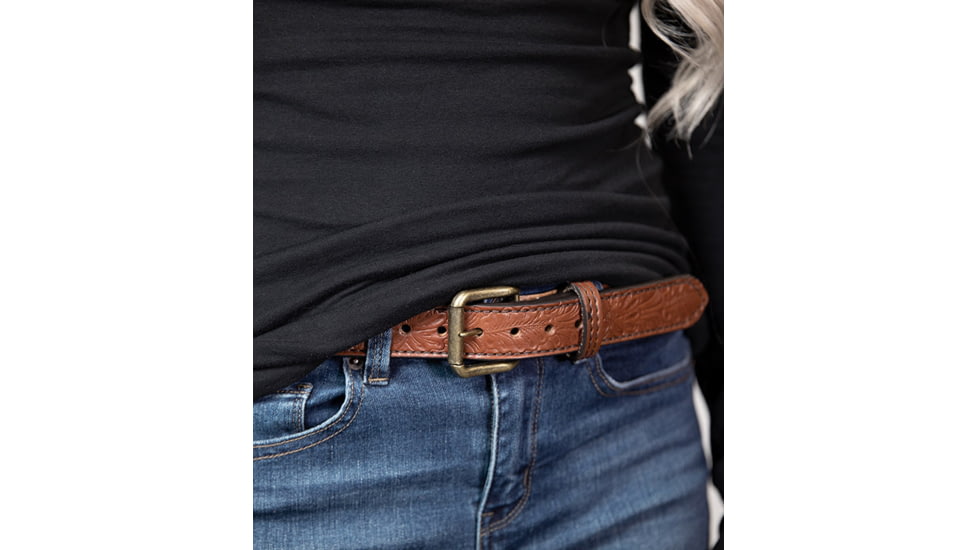 Tactica Tactica, Gun Belt, Embossed, Large, 1-1/4in, Steel Core, Brown, TT-DB-EMSSD-BR-L-125-SC