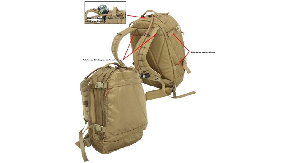 Tactical Assault Gear Chaos 3-Day Pack, Coyote Tan, 811926