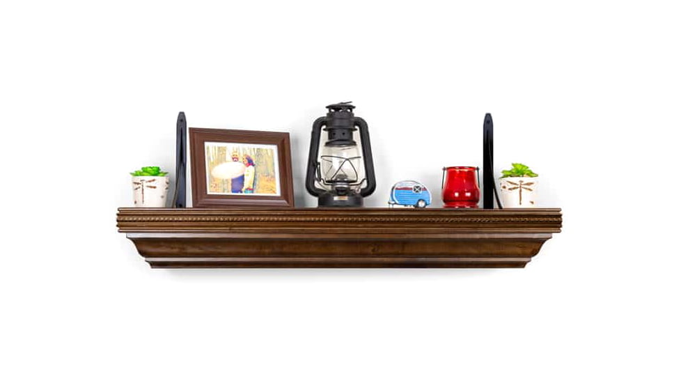 Tactical Walls 825 Top Locking Shelf w/ Rope Trim, Standard Foam, Dutch Walnut, 0825TLDWRSMPLN52