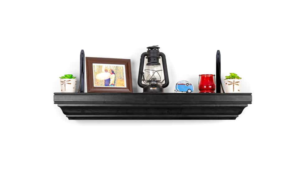 Tactical Walls 825 Top Locking Shelf w/ Standard Trim, Standard Foam, Black, 0825TLBKPLN52