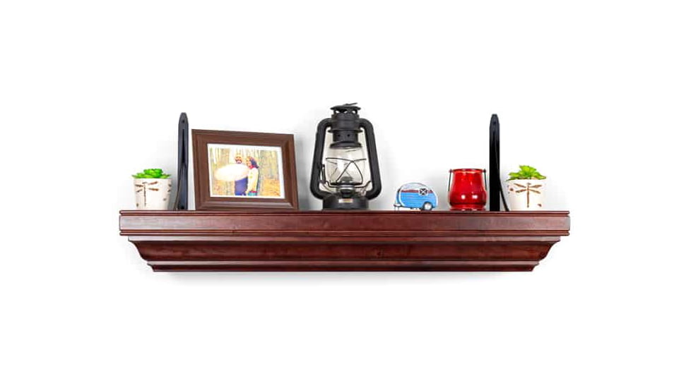 Tactical Walls 825 Top Locking Shelf w/ Standard Trim, Standard Foam, Cherry, 0825TLCHPLN52