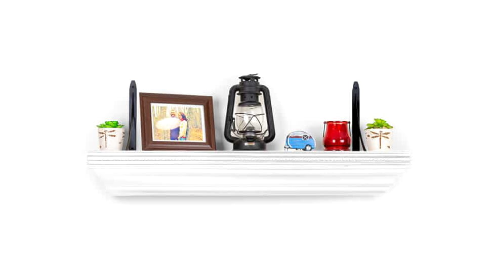 Tactical Walls 825 Top Locking Shelf w/ Standard Trim, Standard Foam, White, 0825TLWTPLN52