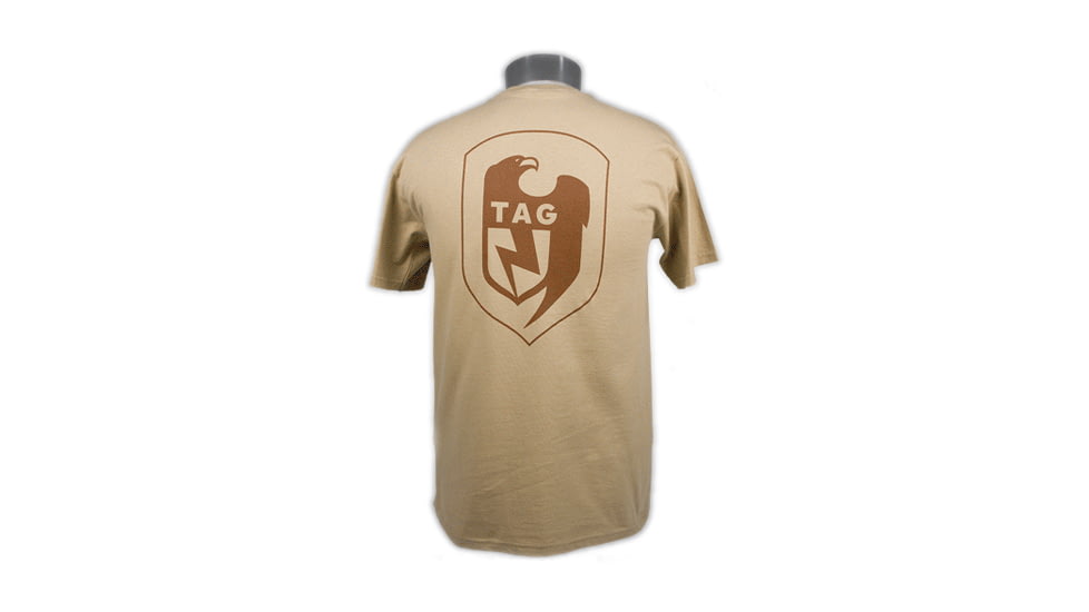 Tactical Assault Gear TAG Logo Tee Shirt Tan - Back
