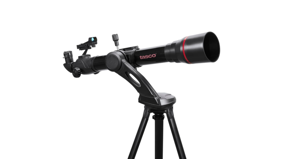 Tasco 60x700mm SpaceStation Refractor AZ Red Dot Finderscope, Black, 49060700