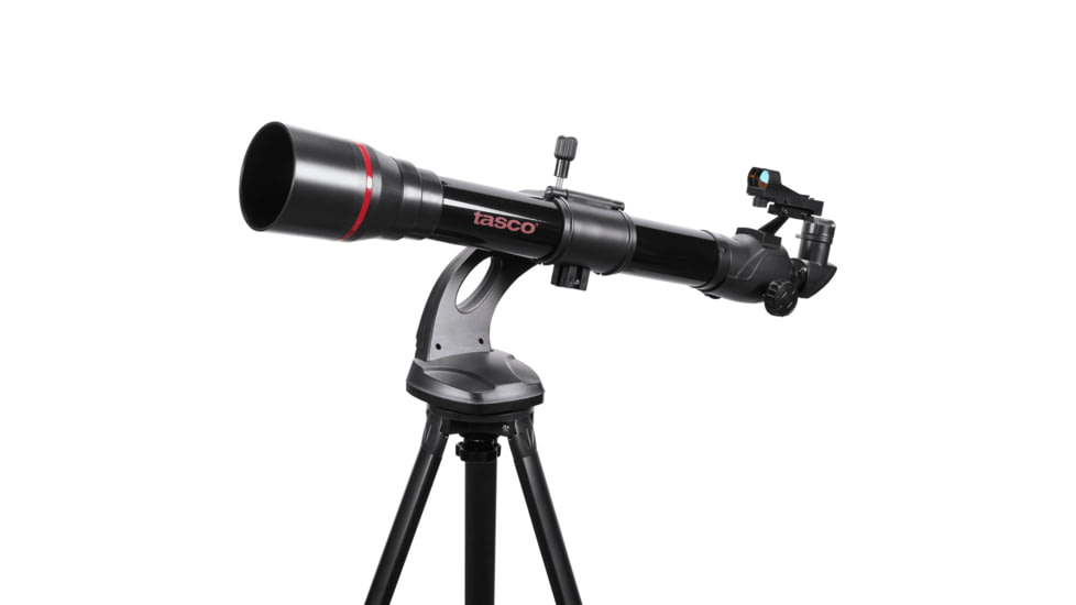 Tasco 60x700mm SpaceStation Refractor AZ Red Dot Finderscope, Black, 49060700