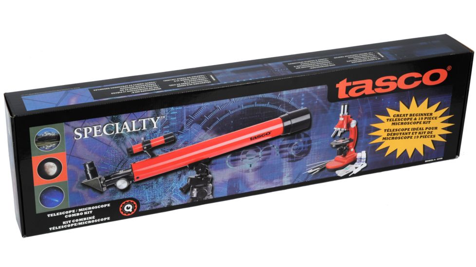 Tasco Red Telescope and Microscope 2-Pack 49TN - Package