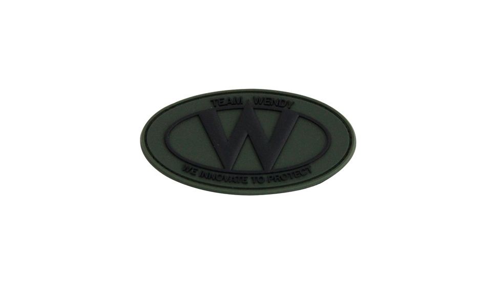 Team Wendy 'W'' Logo Patch 2in x 3in, Green, C390-RG-2
