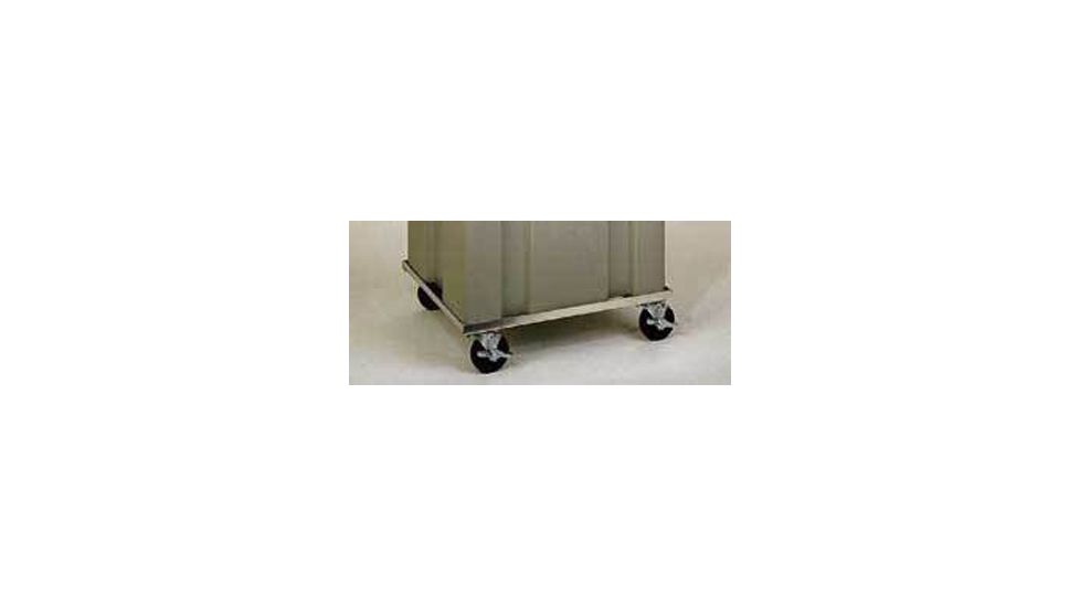 Tegrant Thermosafe ThermoSafe Dry Ice Storage and Transport Chests, ThermoSafe Brands 377R Aluminum Dolly With 4in Casters for 302 Dry Ice Chest