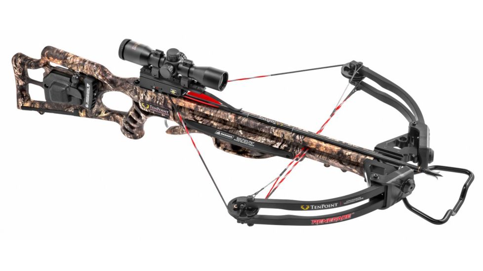 TenPoint Crossbow Technologies Renegade Crossbow w/ 3x Pro-View 2 Scope,ACUdraw 50, 165, Mossy Oak Country Camo, CB17054-5521