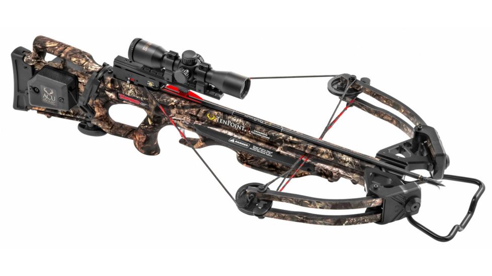 TenPoint Crossbow Technologies Turbo GT Crossbow Package w/3x Pro-View 2 Scope,Rope Cocker,175lb Draw Weight, Mossy Oak Country Camo, CB16020-5920 