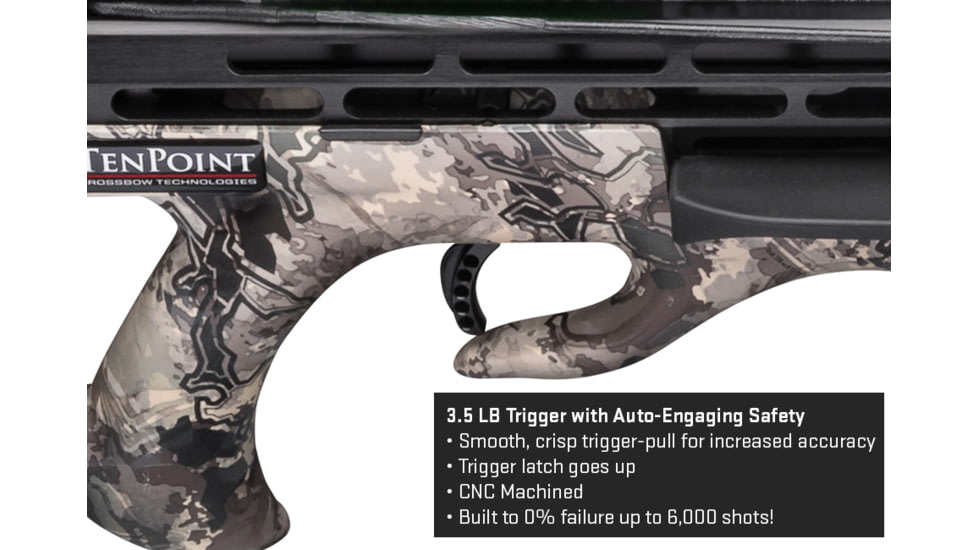 TenPoint Crossbow Technologies Turbo GT Crossbow Package w/3x Pro-View 2 Scope,Rope Cocker,175lb Draw Weight, Mossy Oak Country Camo, CB16020-5920