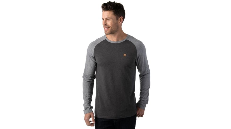 Tentree Cheam Modal Long Sleeve, Mens, Charcoal Gray/Lunar Rock, S SP18-MLCHE-GRY1-S